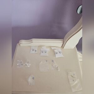 NWOT 4 Pairs Stainless Steel Unisex Magnetic Stud EarringsNon-piercing CZ 4-7mm